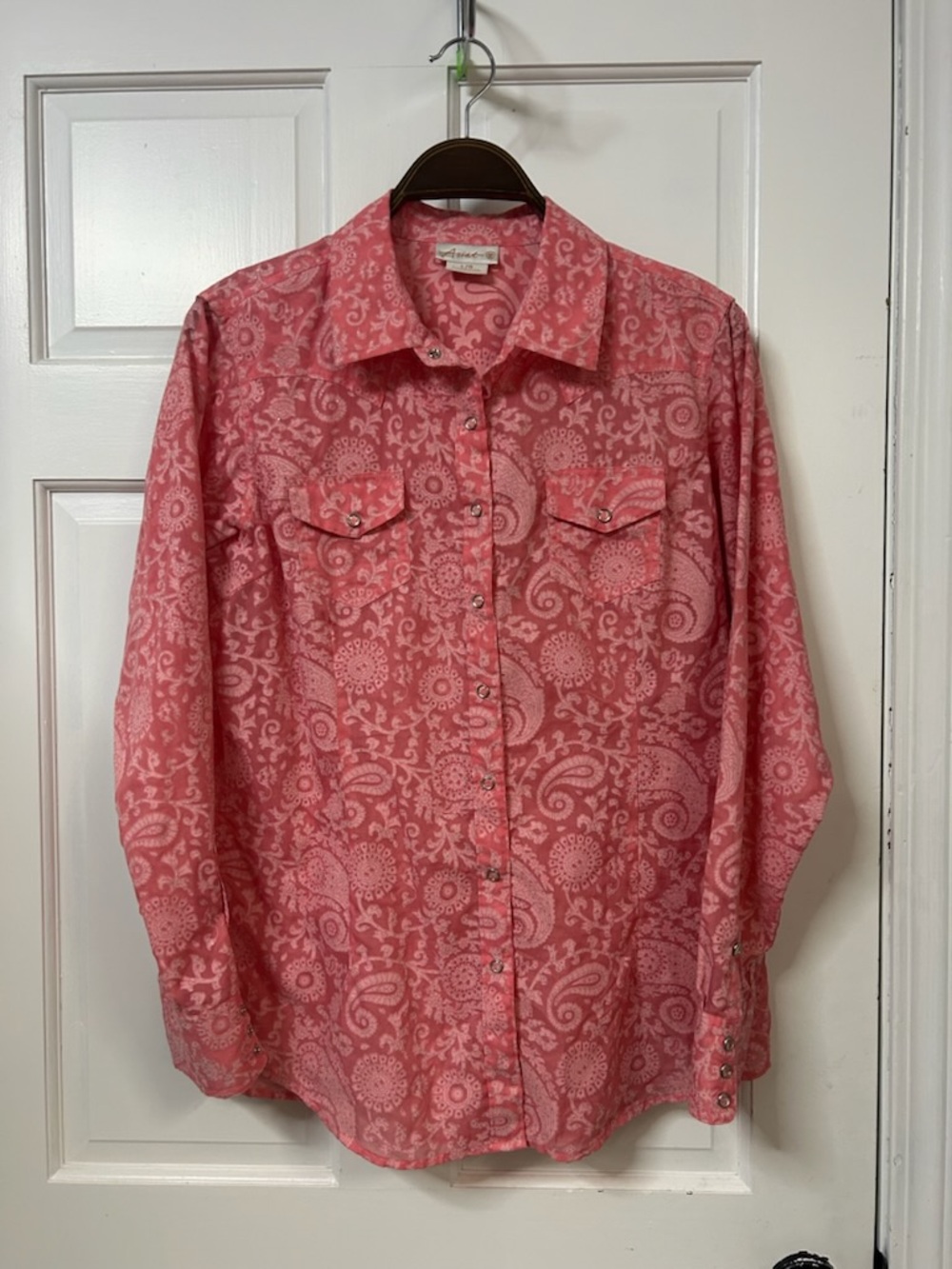 Ariat Pink Paisley Western Button-Down Shirt
